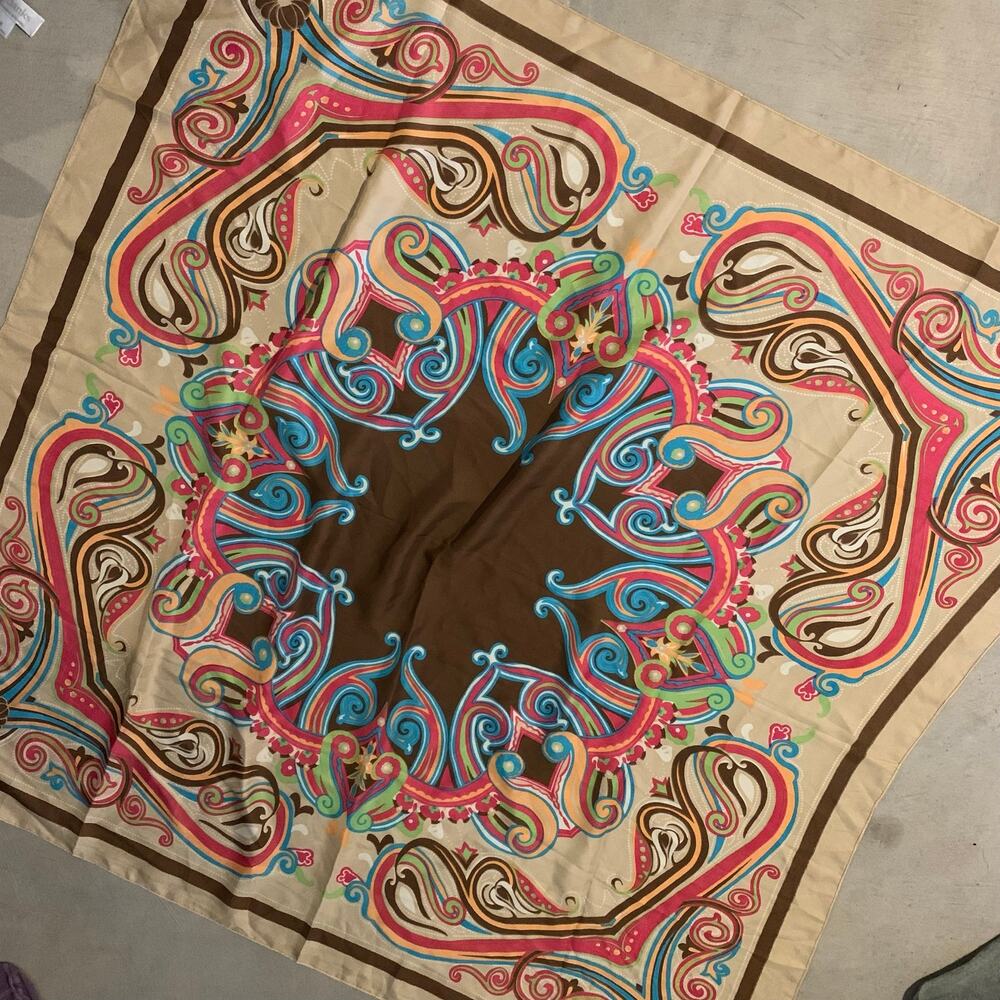Coco + Carmen Colorful Paisley Scarf Wrap Multi Use Boho NWT - Picture 3 of 5